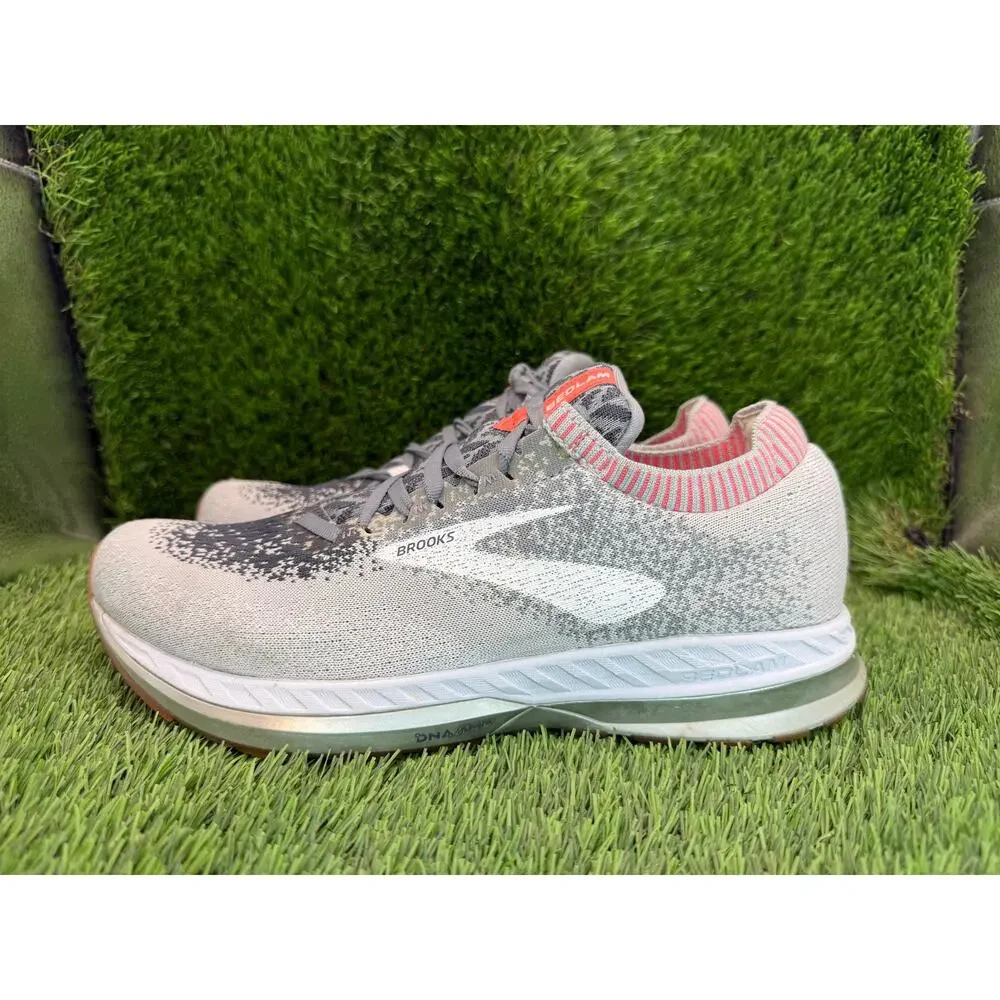 Brooks Bedlam 1202721B137 Athletic Sneaker Women's 9B Gray Knit Jogging Running